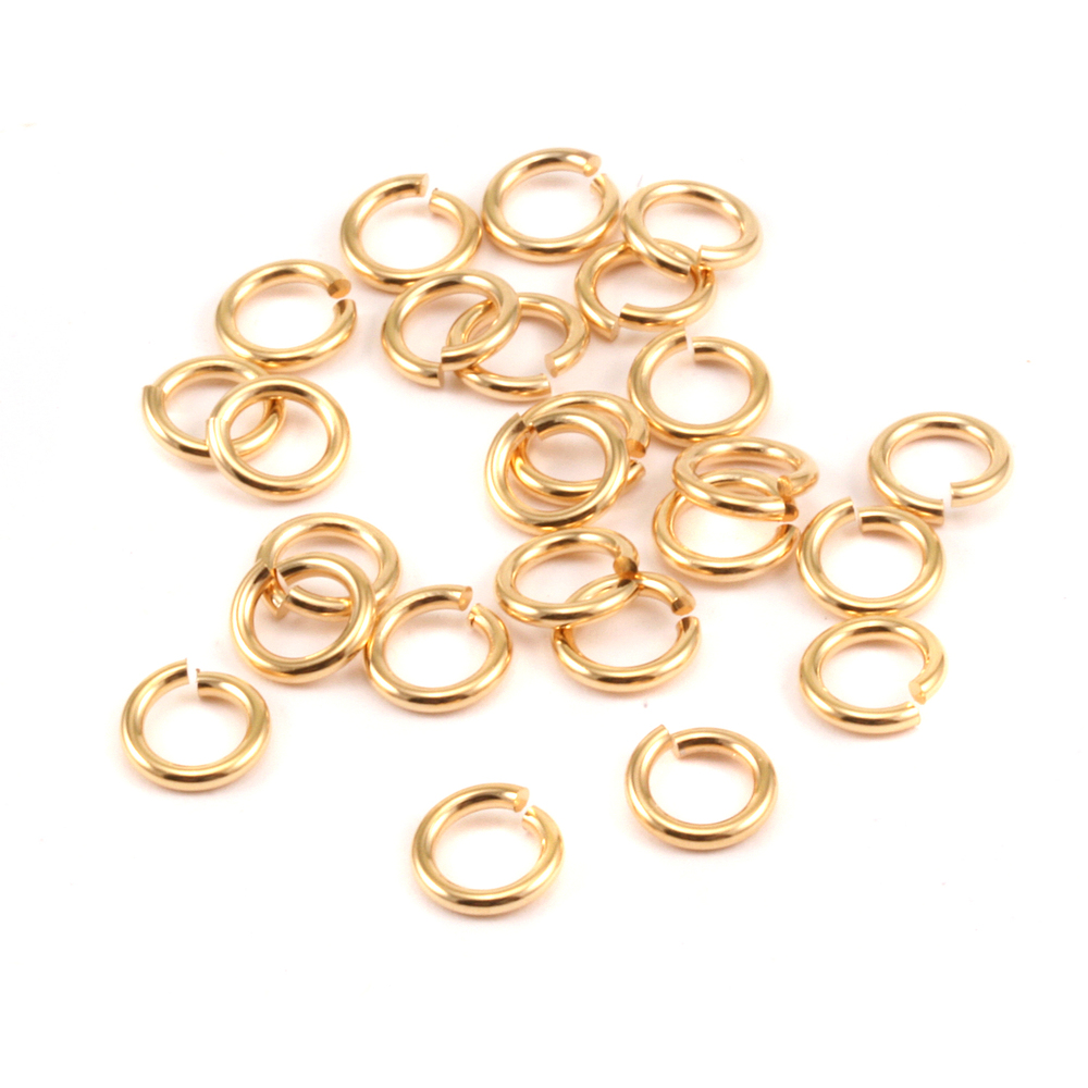 Jump Rings Gold Tone 5mm I.D. 16 Gauge Jump Rings, 5gm pack